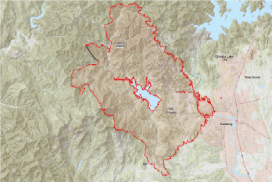 Carr fire map