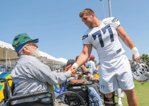 Veteran at Chargers camp