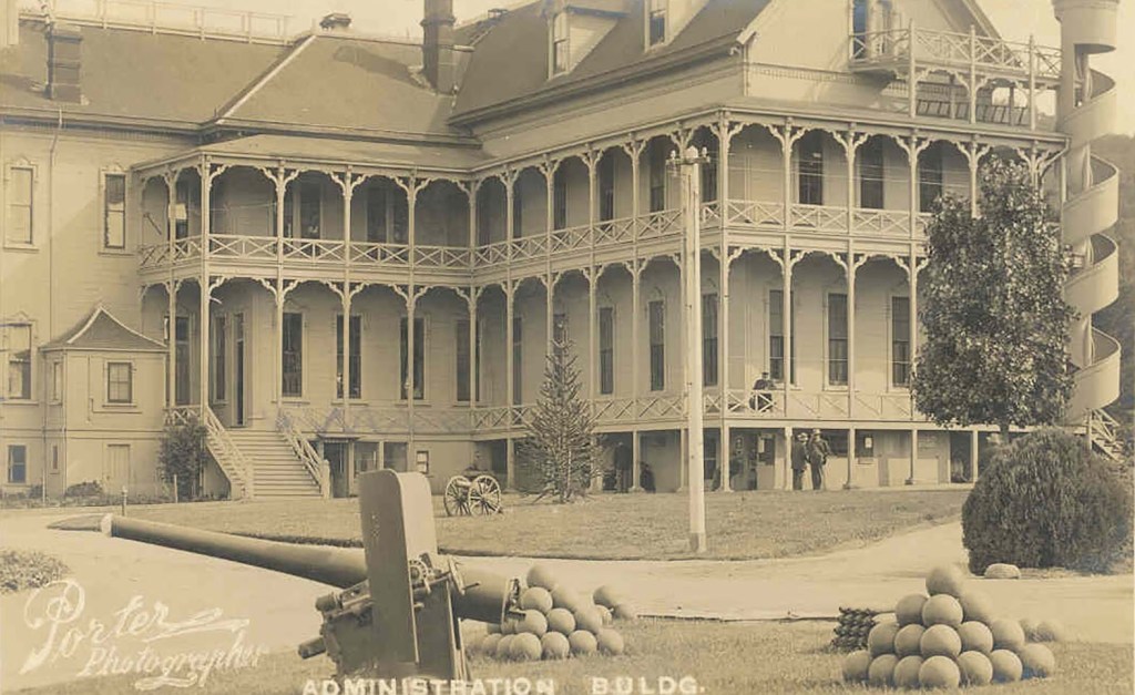 The Administration Building at the Veterans Home in Yountville, circa 1886.