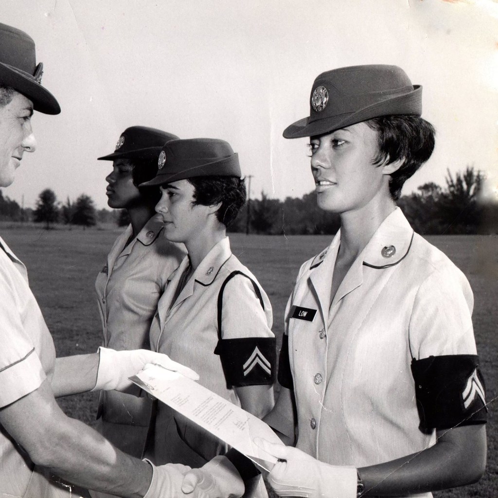 Yulana Low completes Women's Army Corps basic training in Georgia, 1968