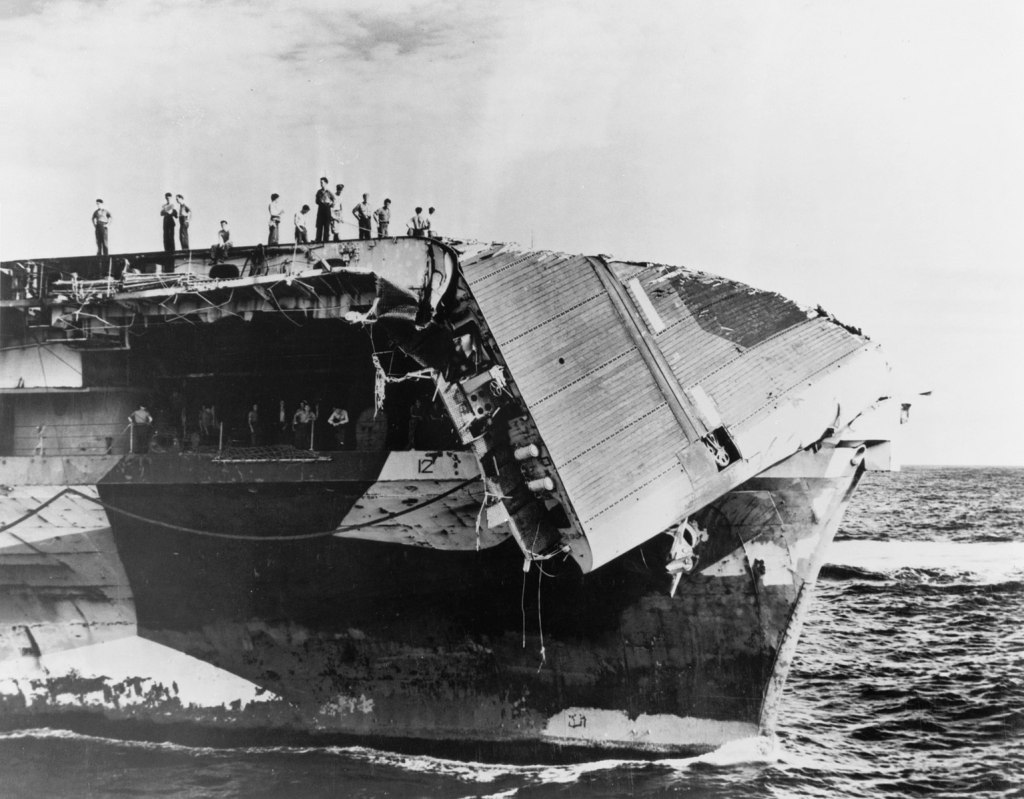 Damage from the 1945 Typhoon.