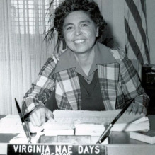 Virginia Mae Days, the only female to head the California Department of Veterans Affairs.