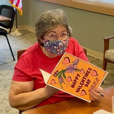 Valentine's Day Card wishing joy to the recipient.