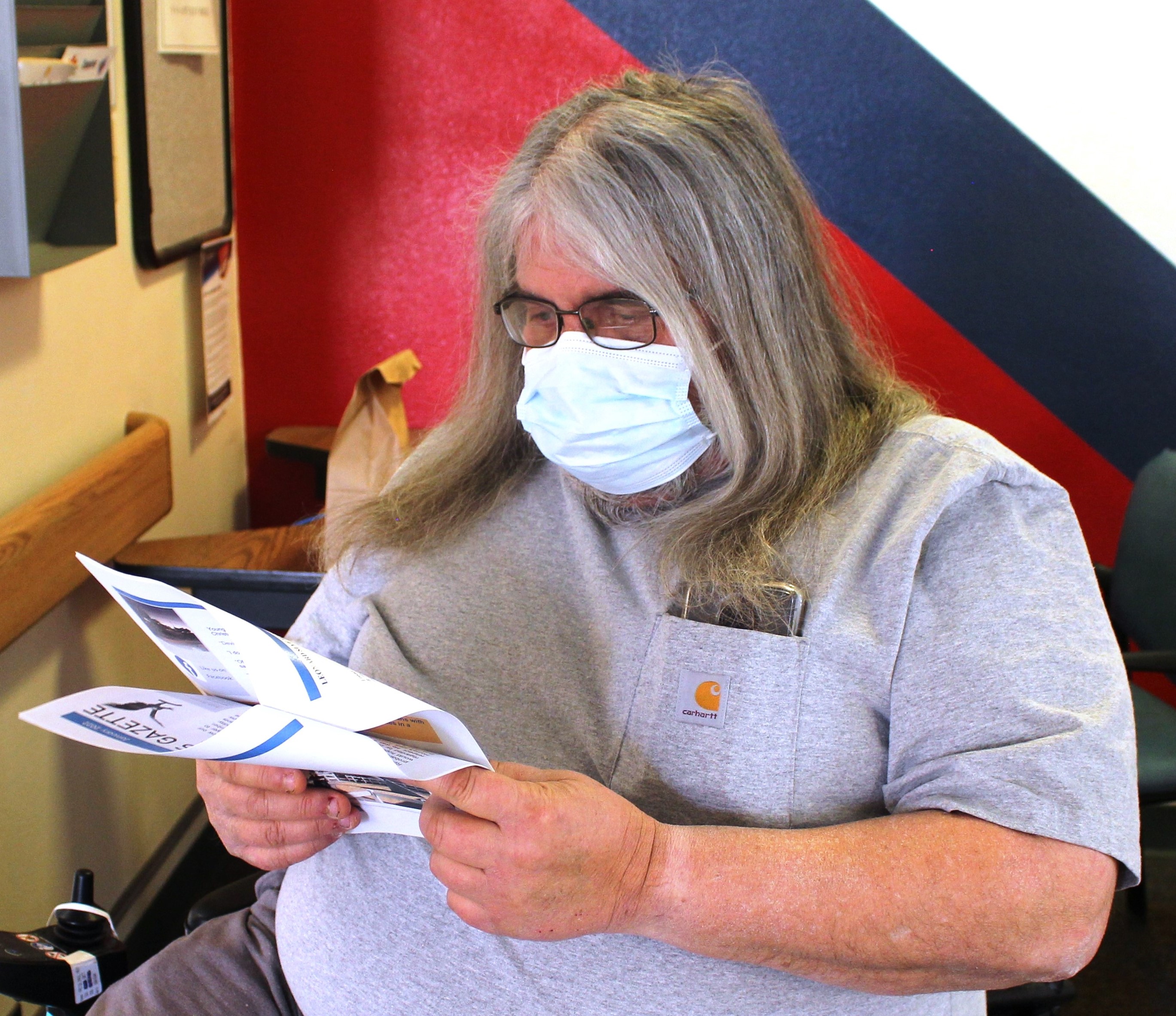 Veteran Paul enjoys communicating with Home residents through the Eagle Falls Gazette.