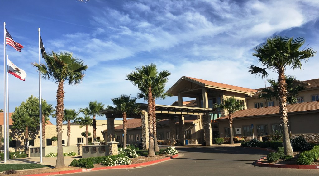 Front elevation of the VHC-Fresno campus where the Vietnam veterans reside.