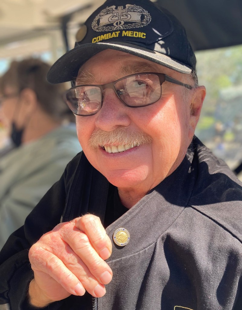 Close up of Yountville Home member and Vietnam Veteran.