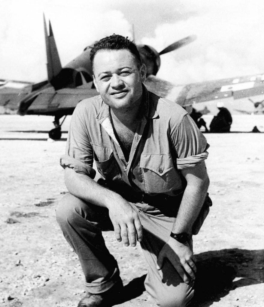 Photo of famed fighter pilot and Native American Greg “Pappy” Boyington.