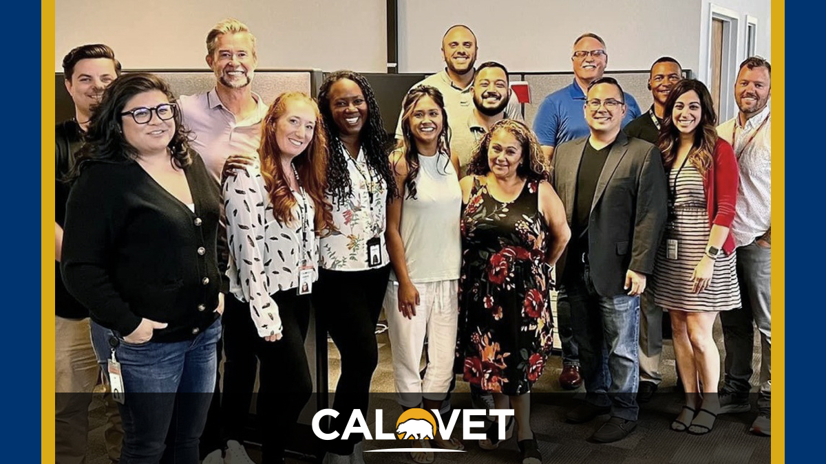 CalTAP staff gathered at CalVet Headquarters.