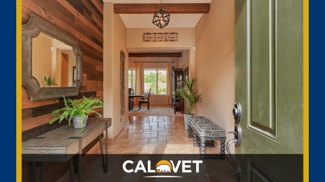 A look down the entryway into the veterans new home.