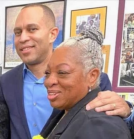 Kelley, with House Minority Leader Hakeem Jeffries.