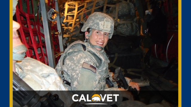 Photo of Army Captain Tina Knutson in Iraq.