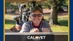 Photo of veteran Tom Parkinson with CalVet logo