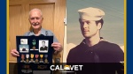 Navy veteran Don Windle in uniform and now.