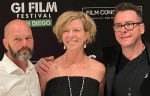 Capt. Trent Gibson, clinical psychologist Heidi Kraft and "The Gift" director David Carl Kniess, Jr. at the GI Film Festival.