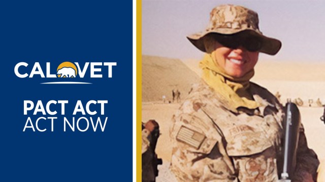 Retired Navy Chief Yeoman Angela Fritzoni serving in Afghanistan.